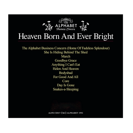 Heaven Born and Ever Bright: CD digifile