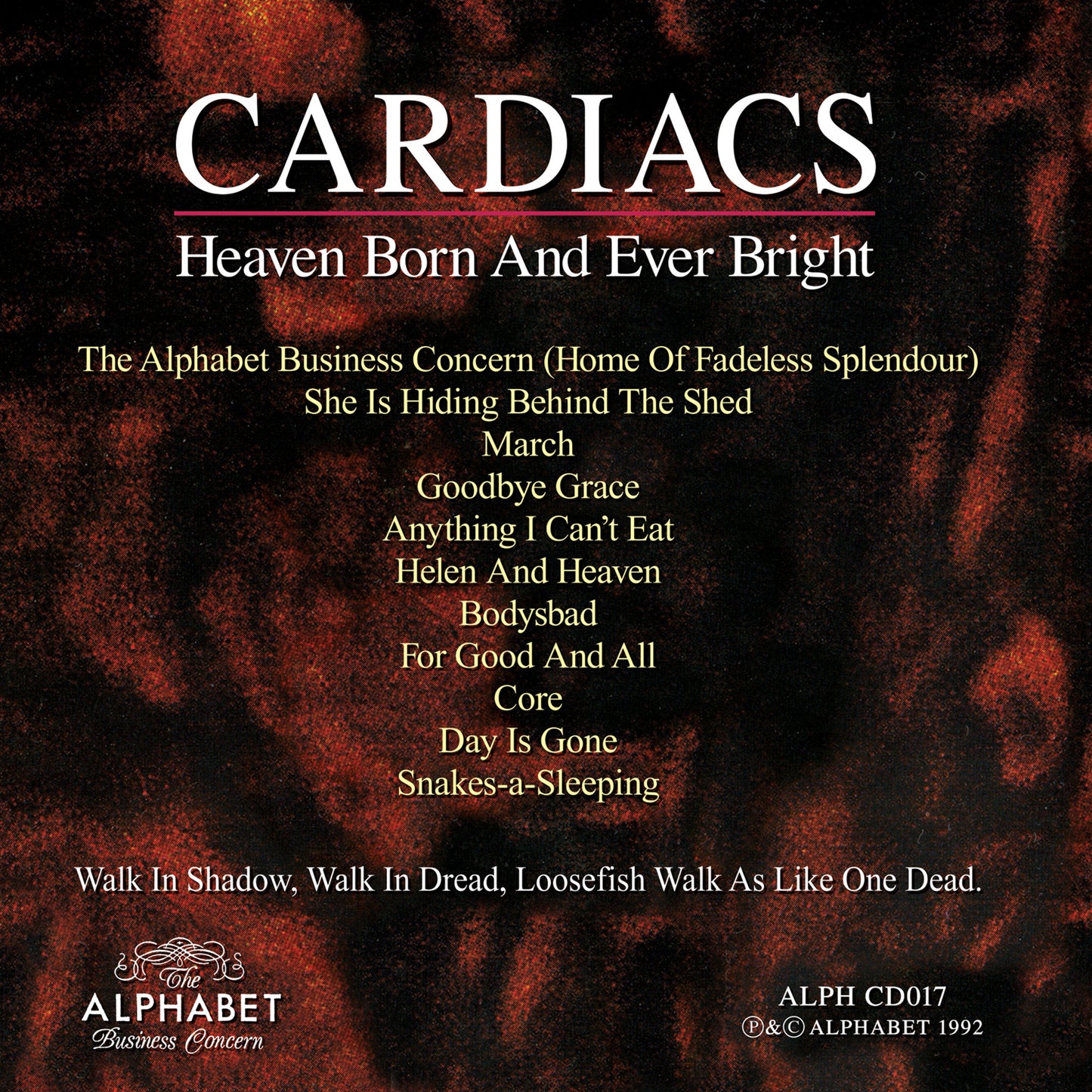 Heaven Born and Ever Bright: CD digifile