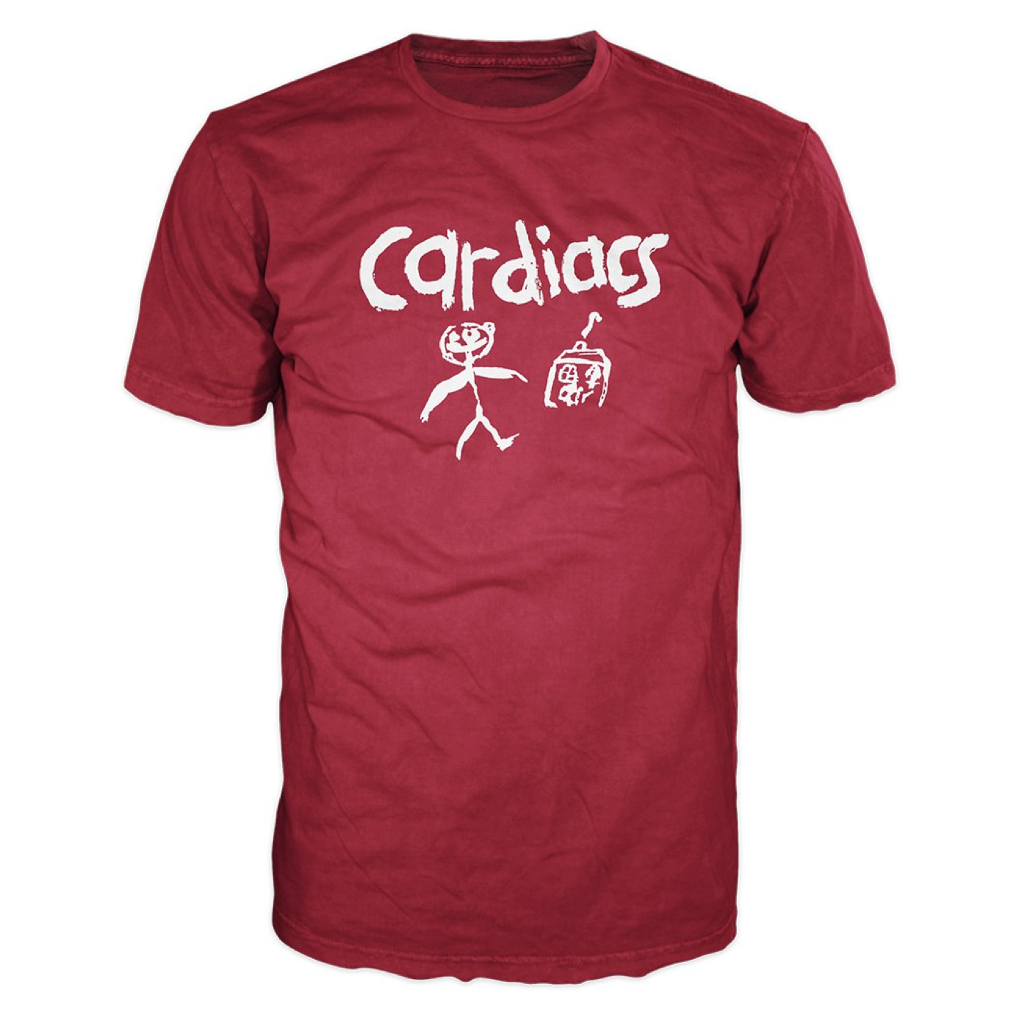 Little Man T-shirt with ABC backprint, Cherry Red