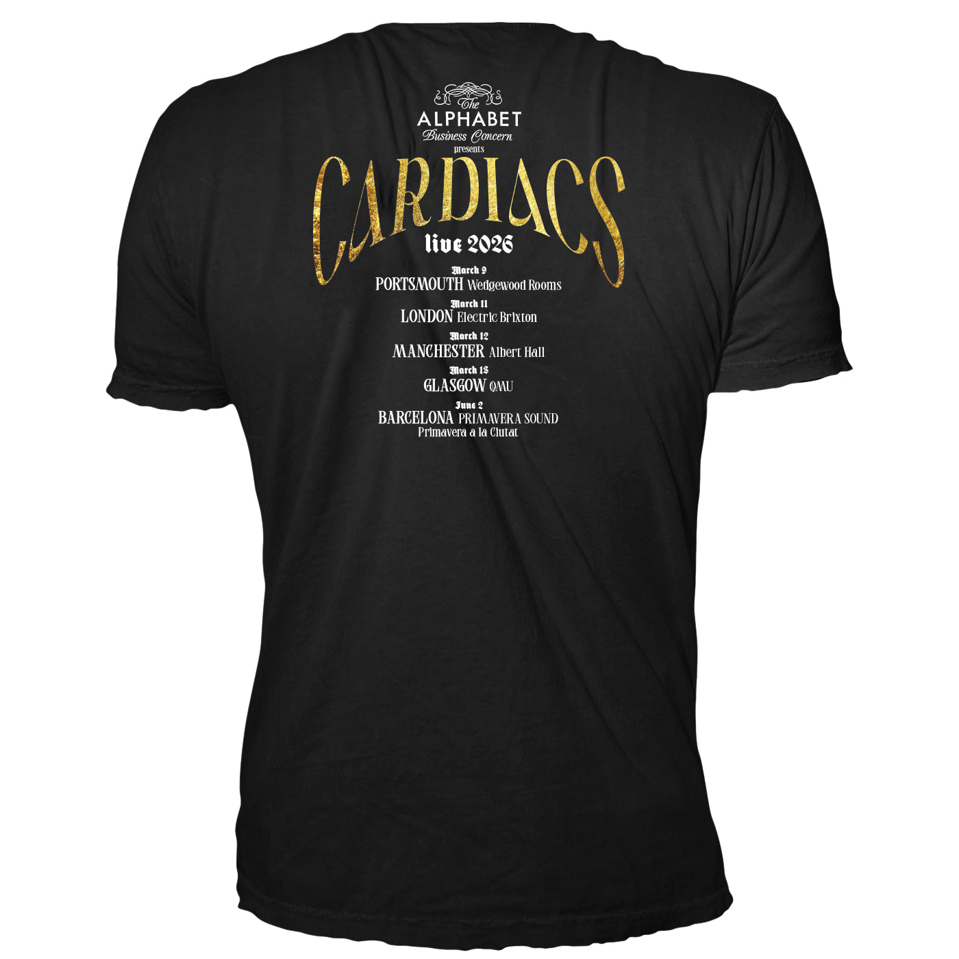 CARDIACS: LIVE 2026 LOGO TOUR T-SHIRT