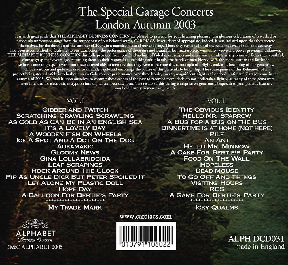 The Special Garage Concerts: Volumes I and II: Double CD