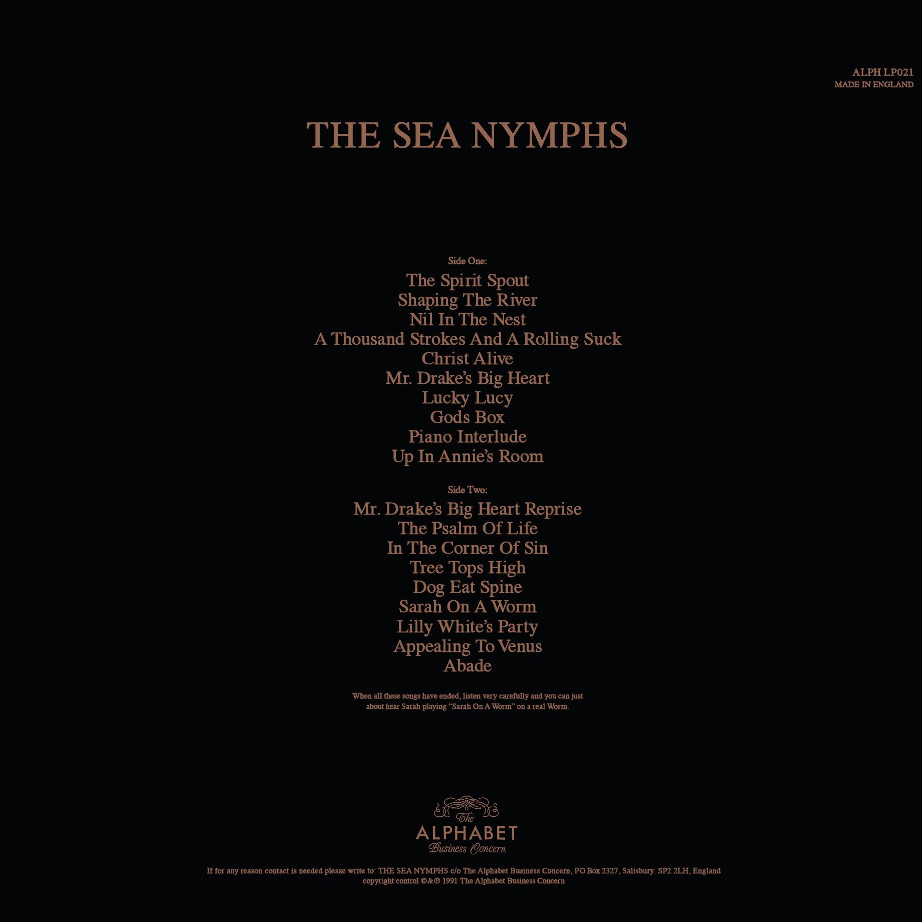 The Sea Nymphs: The Sea Nymphs: LP – The Consultant's Memorabilia Collection
